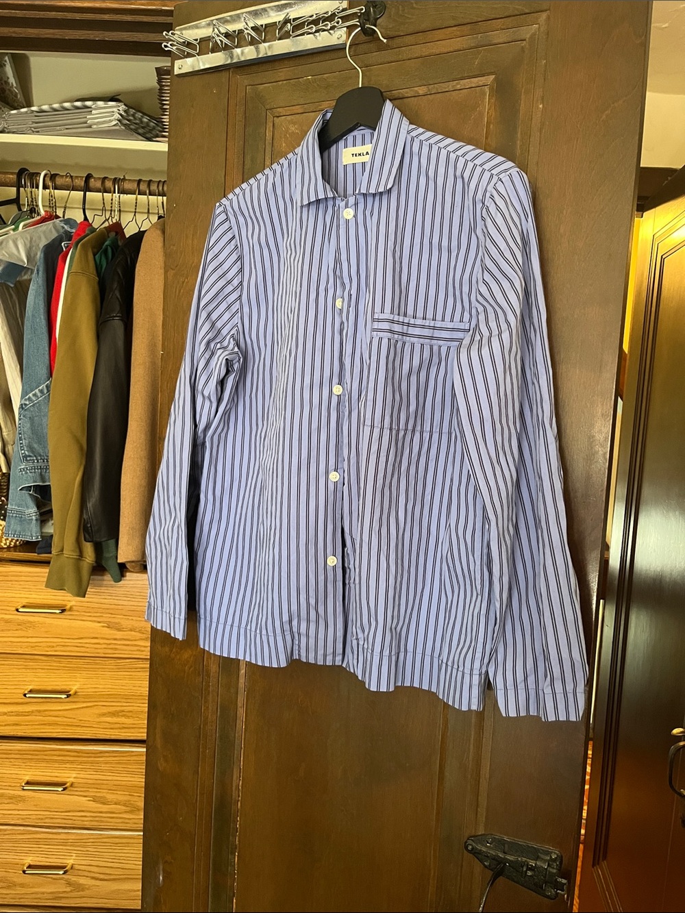 Tekla Striped Organic Cotton Shirt